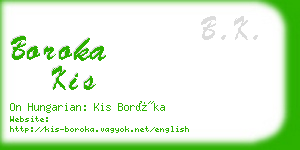 boroka kis business card